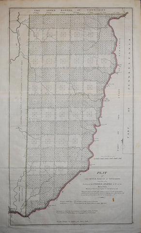 Mathew Carey (1760-1839), Plat of the Seven Ranges of Townships being Part of the Territory of th United States N.W. of the River Ohio