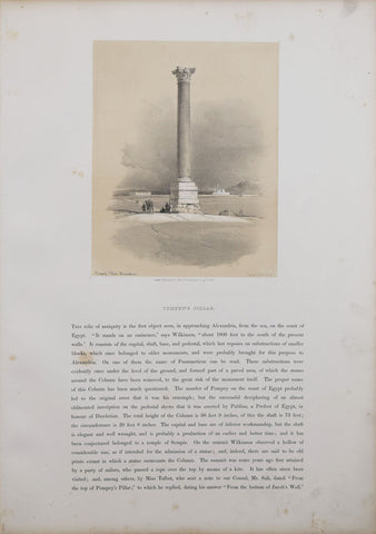 David Roberts (1796-1864), Pompey's Pillar, Alexandria