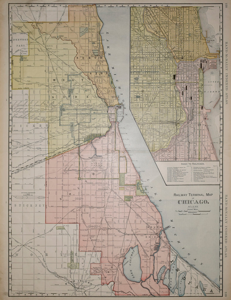 Rand McNally and Company, Railway Terminal Map of Chicago – Arader ...