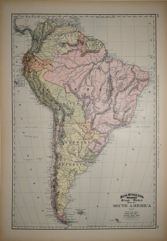 Rand McNally & Co., Map of South America