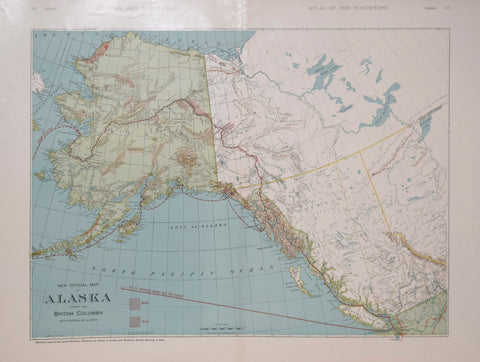 Rand McNally and Company, New Official Map of Alaska Showing also British Columbia with Portion of Alberta