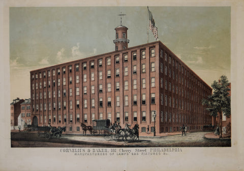 William H. Rease ( CA. 1818-1893), Cornelius & Baker, 181 Cherry Street, Philadelphia, Manufacturer of Lamps, Gas Fixtures & c.