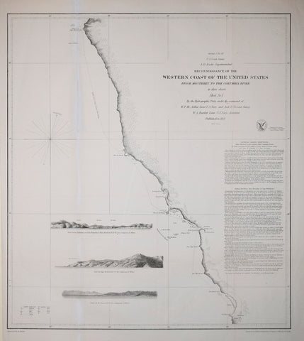 United States Coast Survey: A.D. Bache Superintendent, Reconnoissance of the Western Coast of the United States from Monterey to the Columbia River..Sheet No. 1