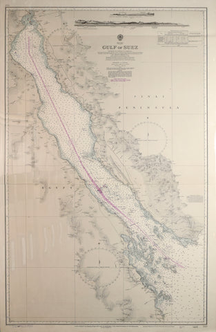 The British Admiralty/ United Kingdom Hydrographic Office  Gulf of Suez Surveyed by Captain G.S. Nares…[Egypt and the Red Sea]