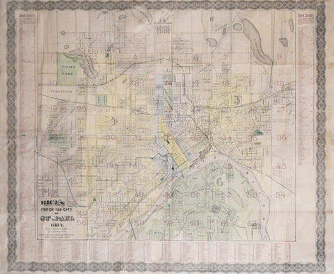 G. Jay Rice (1816-1904), Rice’s Map of the City of St. Paul