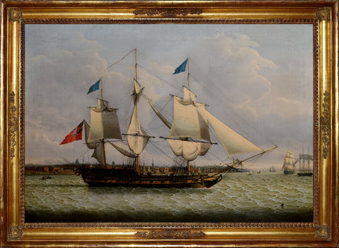 Robert Salmon (American/Scottish, 1775–1844), Man O’ War Off Liverpool