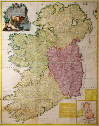 John Rocque (1704?-1762), A Map of the Kingdom of Ireland: divided into Provinces, Counties and Baronies...