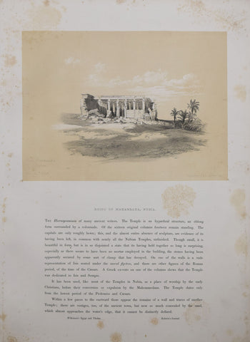 David Roberts (1796-1864),  Ruins of Maharaka, Nubia