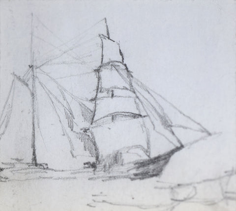 Milton J. Burns (1853-1933),  [Single ship at Sea]