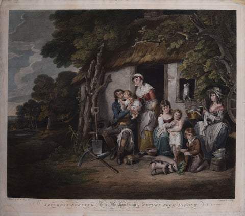 William Redmore Bigg (1755-1828), after, Saturday Evening, The Husbandmans Return from Labor
