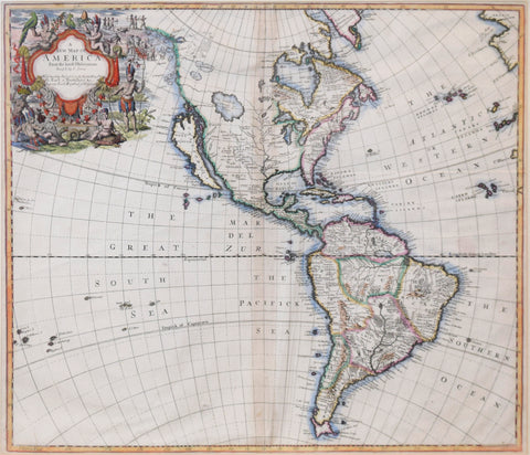 John Senex (English, 1678-1740), A New Map of America from the Latest Observations
