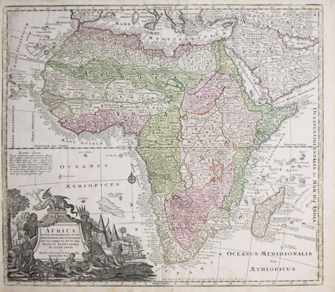 Matthaeus Seutter (1678-1757),  Africa Juxta Navigationes et Observationes Recentissimas...