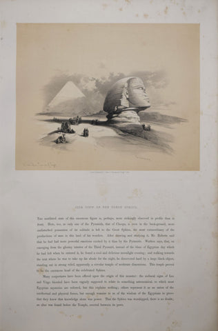 David Roberts (1796-1864),  Side View of the Great Sphinx
