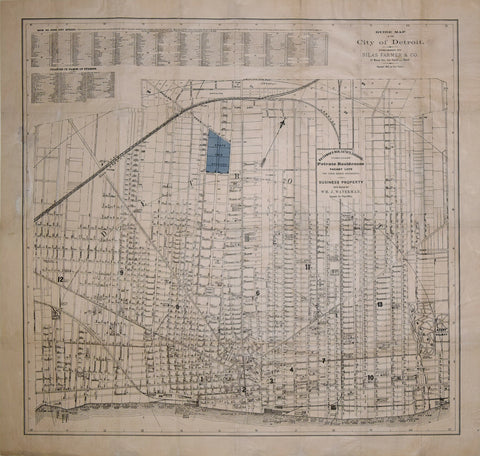 Silas Farmer & Co., Guide Map of the City of Detroit, 1878