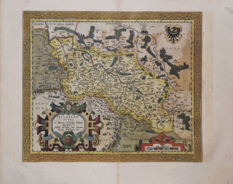 Abraham Ortelius (Flemish 1527-1598), Silesiae typus A Martino Helwigio..Nicolao Rhedingero del.