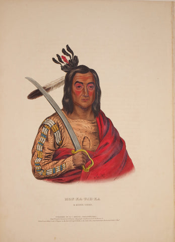 Thomas McKenney (1785-1859) & James Hall (1793-1868), Sioux Chief, Mon-Ka-Ush-Ka