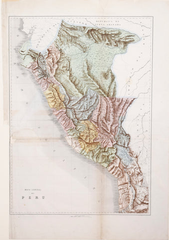 Mariano Felipe Paz Soldan (1821-1886), Mapa General del Peru