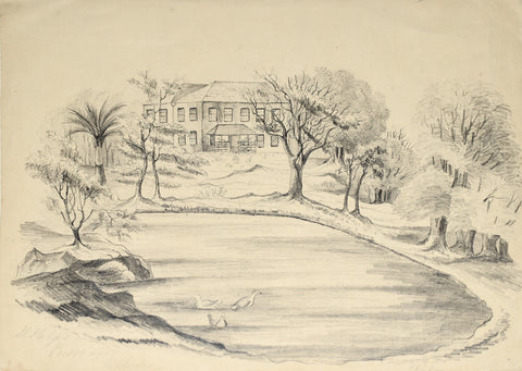 British School, mid-19th century, "St. Philip's Parsonage Barbados 1841"