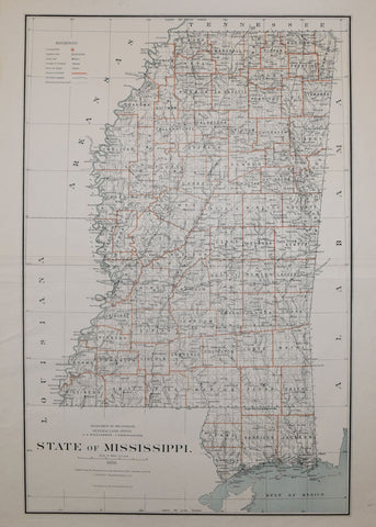 United States General Land Office/Charles Roeser, State of Mississippi, 1878