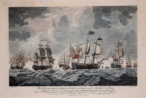 Francis Swain (1725-1782), The Glorious Defeat of the French Fleet under the Command of Marshal Conflans, off Belle-Isle on the 20 of November 1759...