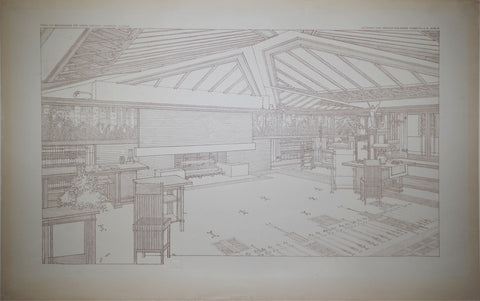 Frank Lloyd Wright (1867-1959), Living Room, The Avery Coonley House, Tafel LVI