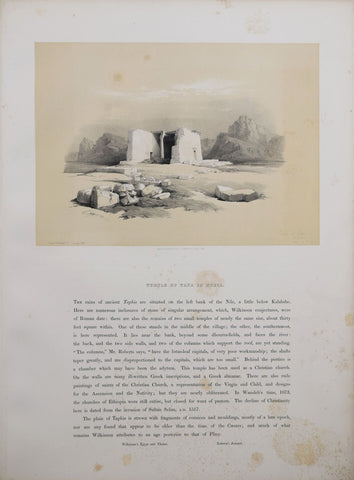David Roberts (1796-1864), Temple of Tafa in Nubia