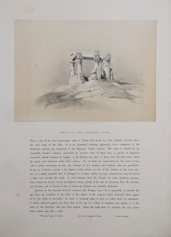 David Roberts (1796-1864), Temple of Wady Kardassy Nubia