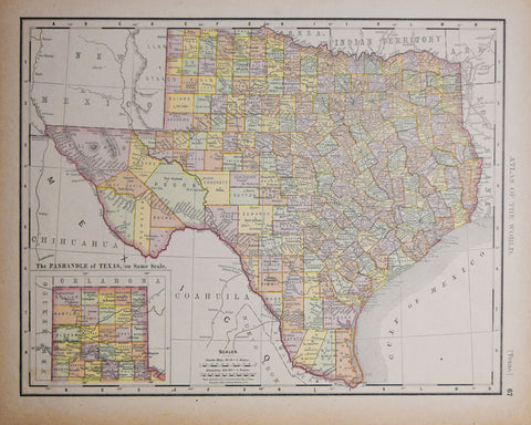 Rand McNally & Co.,  Texas [with the Panhandle of Texas, p 67]