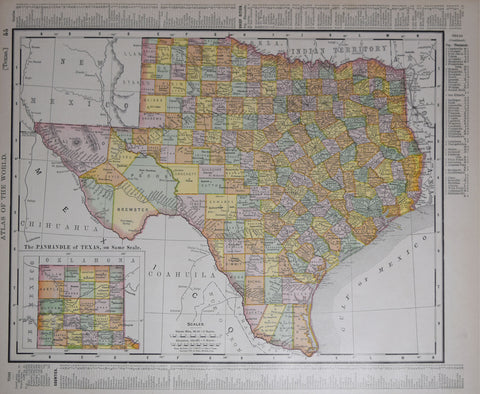 Rand McNally & Co., Texas [with the Panhandle of Texas, p 55]