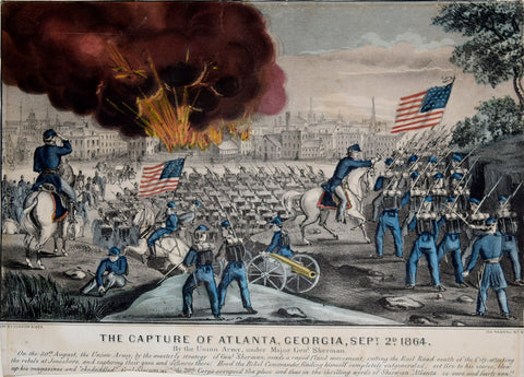 Nathaniel Currier (1813-1888) & James Ives (1824-1895), The Capture of Atlanta, Georgia, Sept 2nd 1864