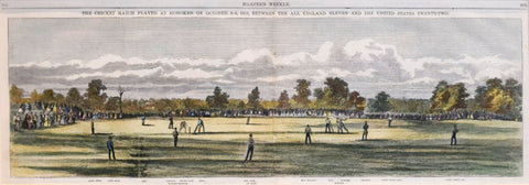 Harper's Weekly, The Cricket Match Played at Hoboken on October 3-6, 1859 between the All England Eleven and the United States Twenty-two
