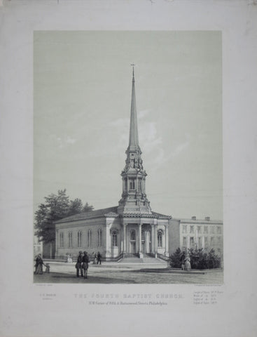 James Fuller Queen (1821-1886)  The Fourth Baptist Church..Philadelphia