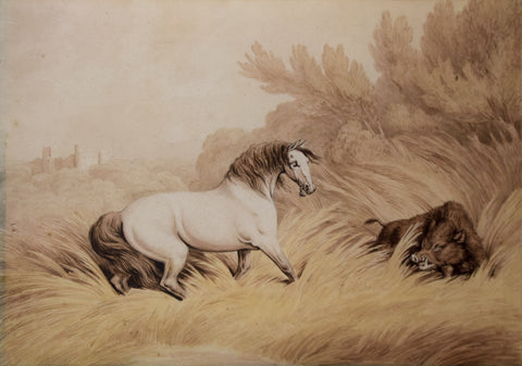 Samuel Howitt (British, 1756-1822), The Horse and the Wild Boar