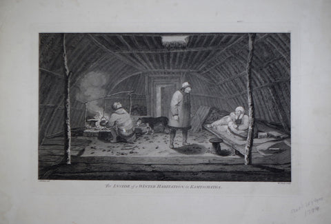Captain James Cook (1728-1729) and John Webber (1751-1793), The Inside of a Winter Habitation, in Kamschatka