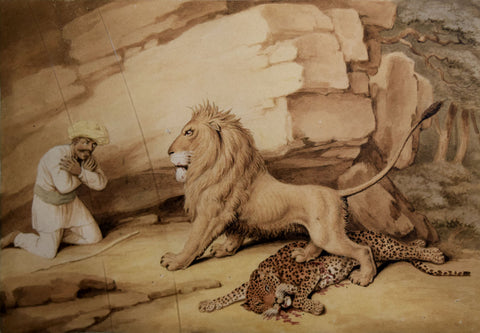 Samuel Howitt (British, 1756-1822), The Lion the Tiger and the Traveler