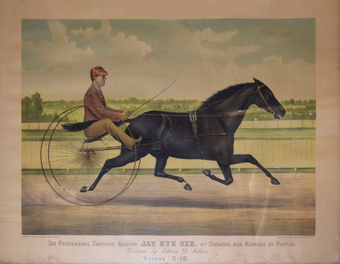 Nathaniel Currier (1813-1888) & James Merritt Ives (1824-1895), The Phenomenal Trotting Gelding Jay Eye See
