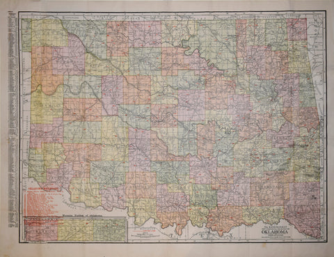 The Rand McNally New Commercial Atlas Map of Oklahoma