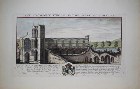 Samuel Buck (1696-1779) and Nathaniel Buck (fl. 1724-1759), The South West View of Malton Priory in Yorkshire