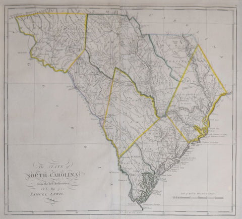 Samuel Lewis & Mathew Carey (1760-1839), The State of South Carolina from the Best Authorities