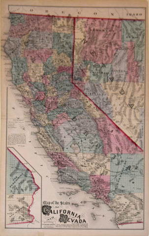Thomas H. Thompson & Co., Map of the States of California and Nevada