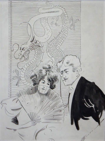 Claude Eldridge Toles (1875-1901), [A Night Out, A Woman with Fan]