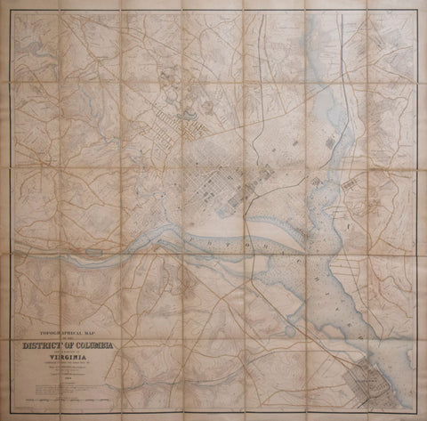 Francis Vinton Greene (1850-1921) & Garrett J. Lydecker (1843-1914), U.S. Corps of Engineers, Topographical Map of the District of Columbia and a portion of Virginia…