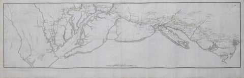 Francois Soules (1748-1809),  [Untitled Map showing the route of the Continental Army from Boston to Yorktown]