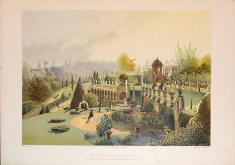 E. Adveno Brooke (fl. 1844-1864), View in the Gardens at Alton Towers