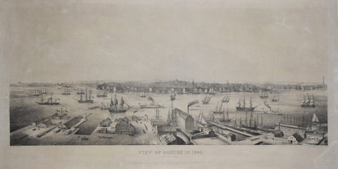 Edwin Whitefield (1816-1892), View of Boston 1848. From East Boston.