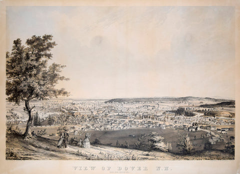John B. Bachelder (1825-1894), View of Dover NH. Taken from Garrison Hill.