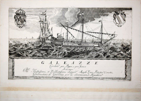 Vincenzo Coronelli (1650-1718), Galeazze (Ship Engraving)