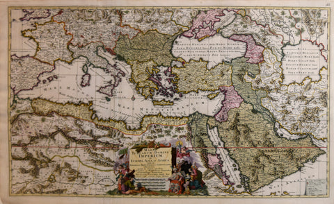 Nicolaes Visscher II (Dutch, 1649-1702), Magni Turcarum Domini Imperium in Europa, Asia et Africa…