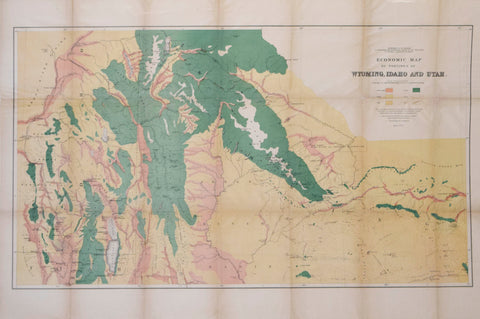 F.V. Hayden, Economic Map of Portions of Wyoming, Idaho and Utah