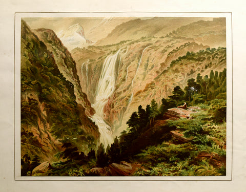 John Gully (1819-1888), Waterfall in Thompson's Sound - West Coast